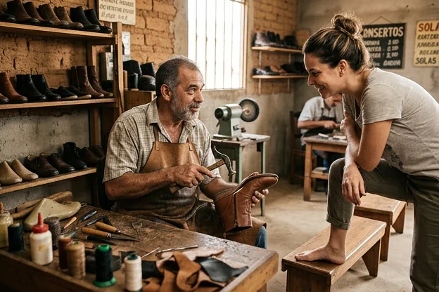 Profissional atendendo cliente em Teófilo Otoni, especializado em reparos.